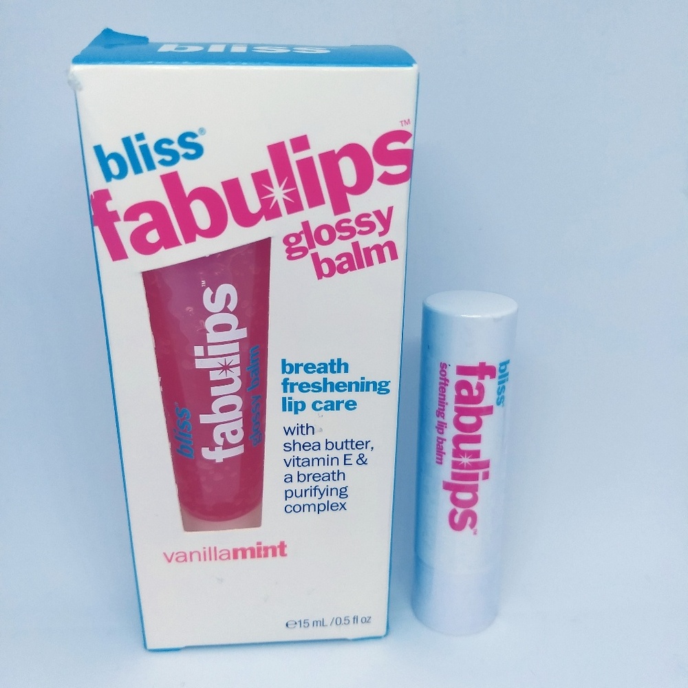 bliss glossy balm, and lip balm - bundle